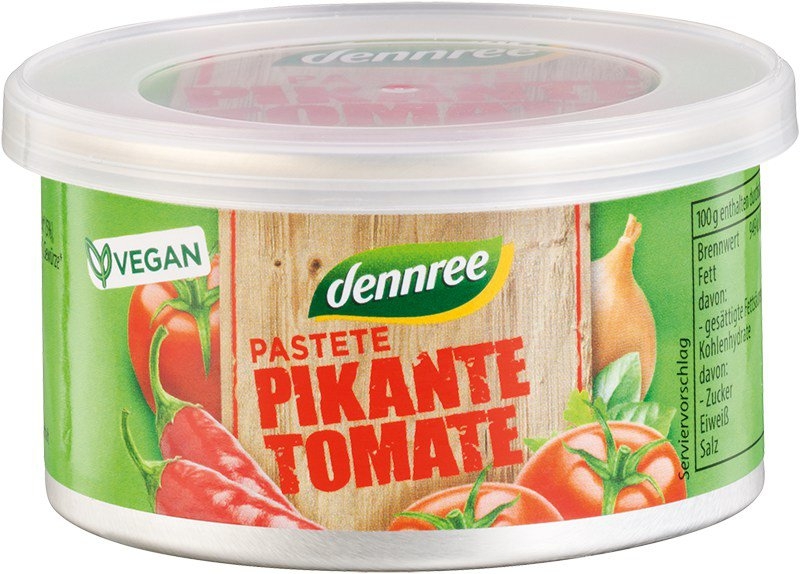 Pate vegetal tomate picant eco 125g - DENNREE