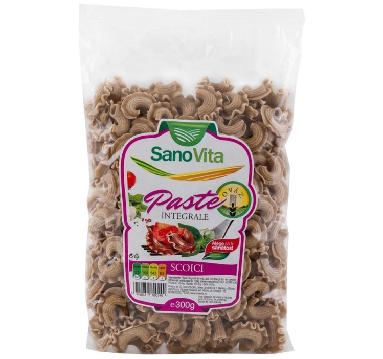 Paste scoici ovaz integral 300g - SANOVITA