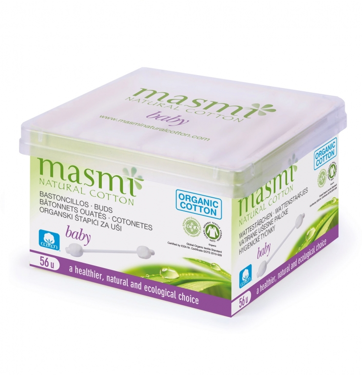 Betisoare urechi bumbac organic bebe 56b - MASMI