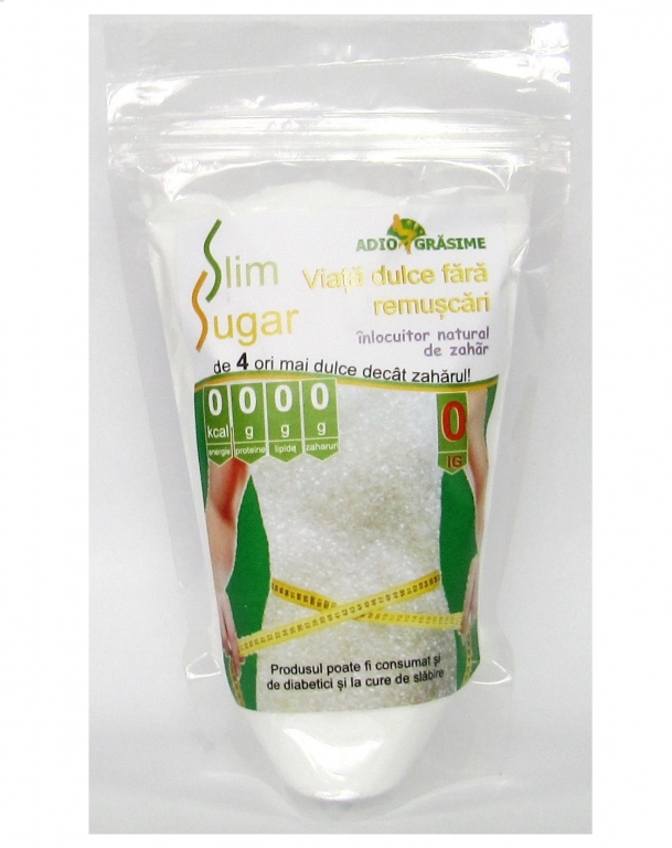 SlimSugar indulcitor natural cristalizat 250g - ADIO GRASIME