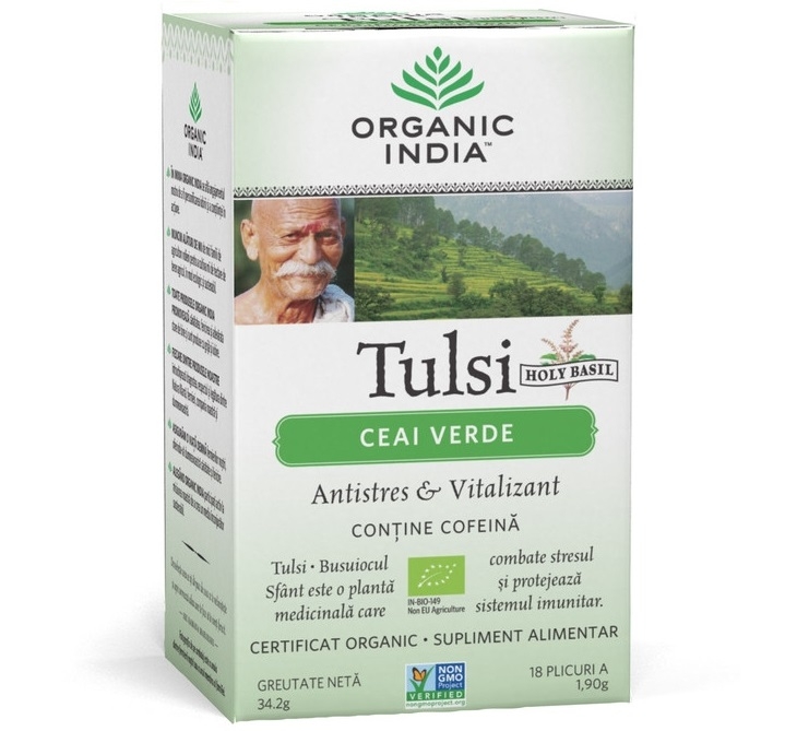 Ceai tulsi ceai verde 18dz - ORGANIC INDIA