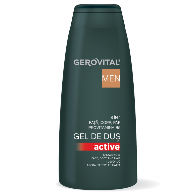 Gel dus 3in1 active barbati 400ml - GEROVITAL MEN