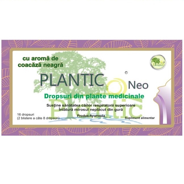 Dropsuri ayurvedice coacaze negre Neo 16dps - PLANTIC