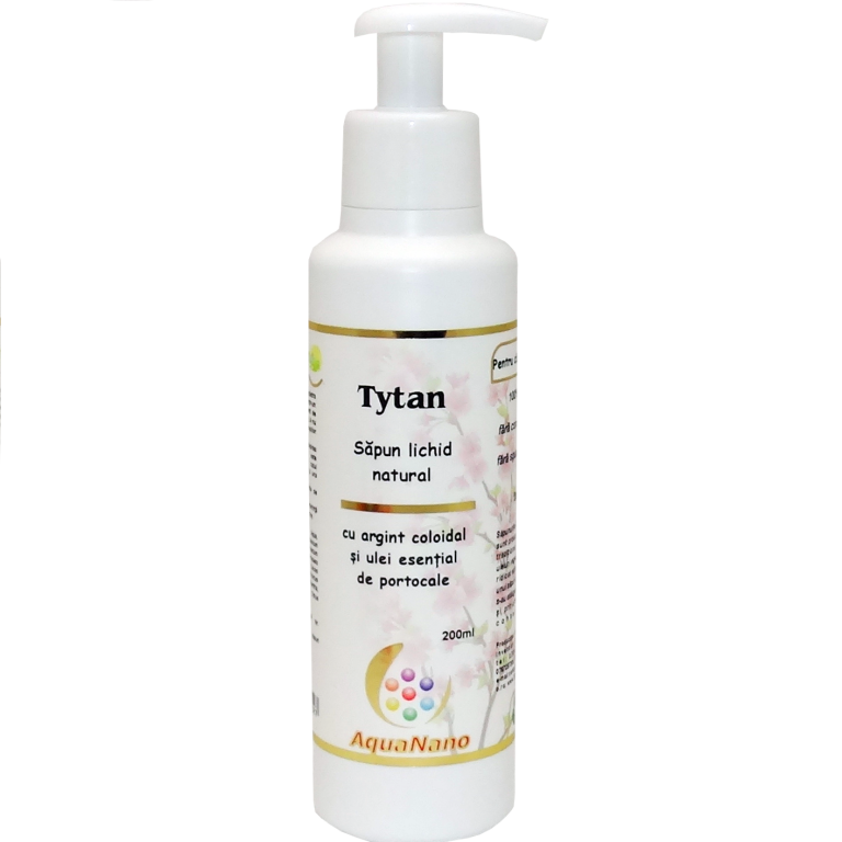 Sapun lichid argint coloidal ulei esential portocala Tytan 200ml - AQUA NANO