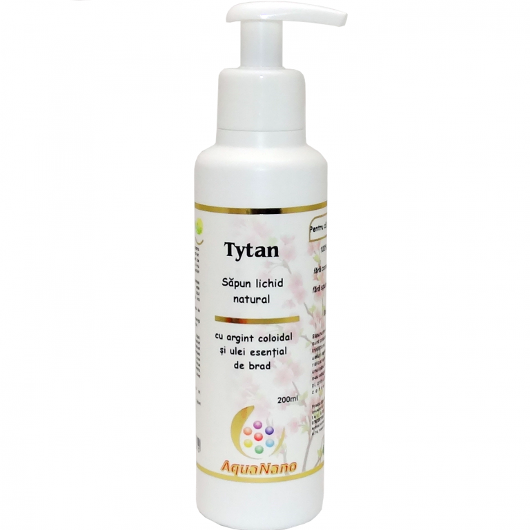 Sapun lichid argint coloidal ulei esential brad Tytan 200ml - AQUA NANO