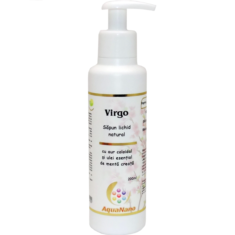 Sapun lichid aur coloidal ulei esential menta creata Virgo 200ml - AQUA NANO