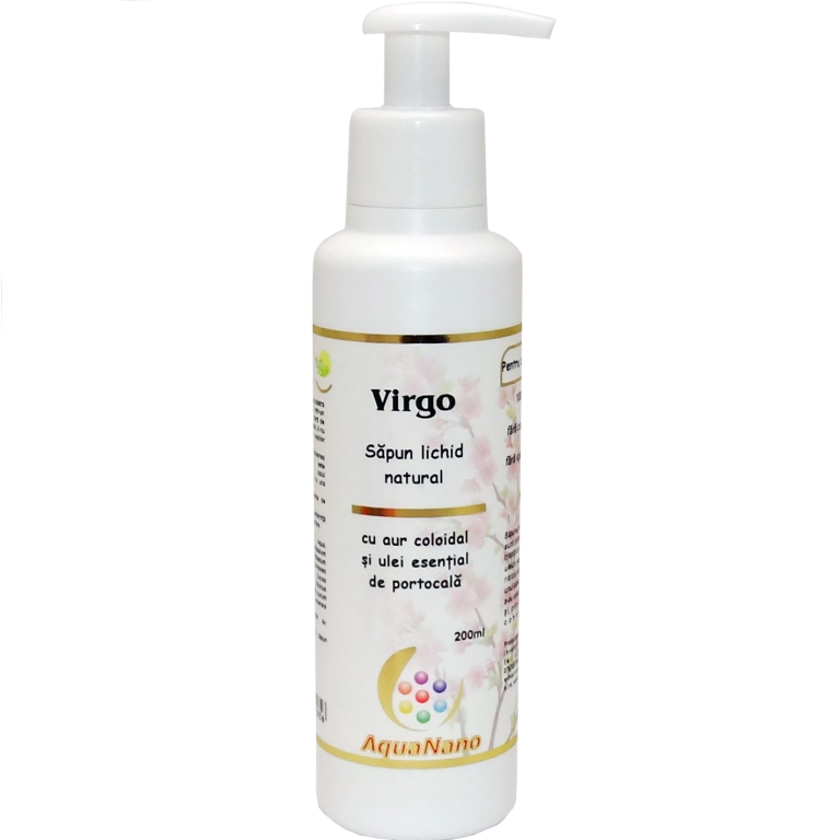 Sapun lichid aur coloidal ulei esential portocala Virgo 200ml - AQUA NANO