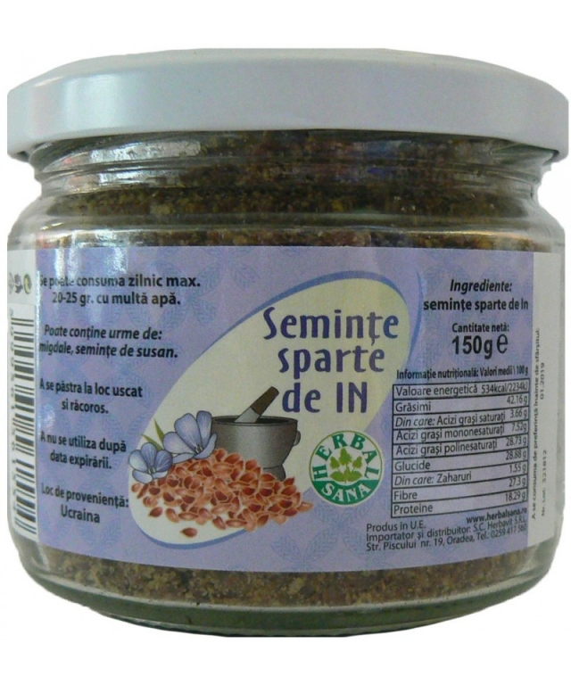 Seminte in maro sparte borcan 150g - HERBAL SANA