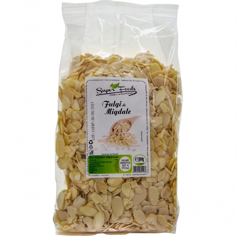 Migdale fulgi 500g - SUPERFOODS