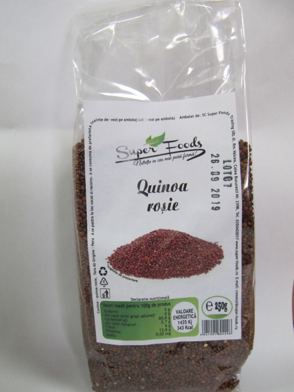 Quinoa rosie boabe 250g - SUPERFOODS