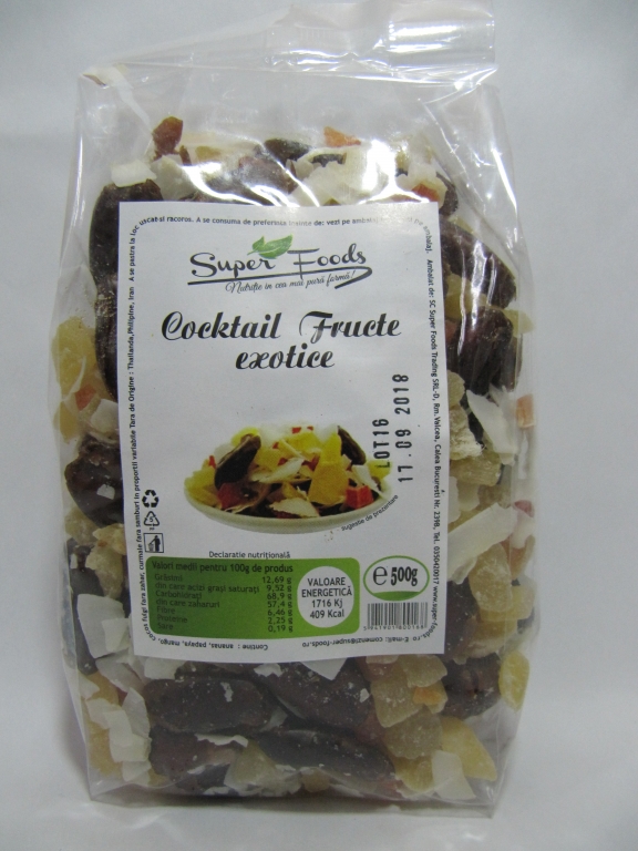 Mix fructe exotic 500g - SUPERFOODS