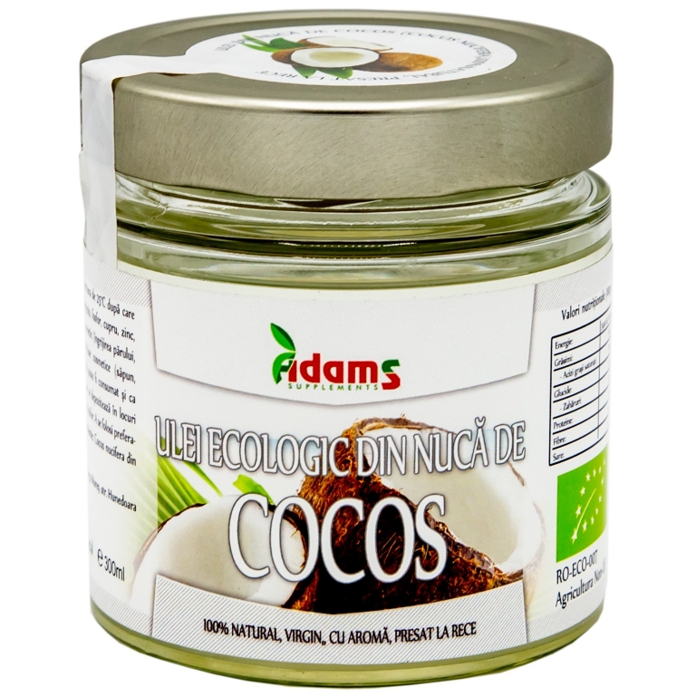 Ulei cocos virgin eco 300ml - ADAMS