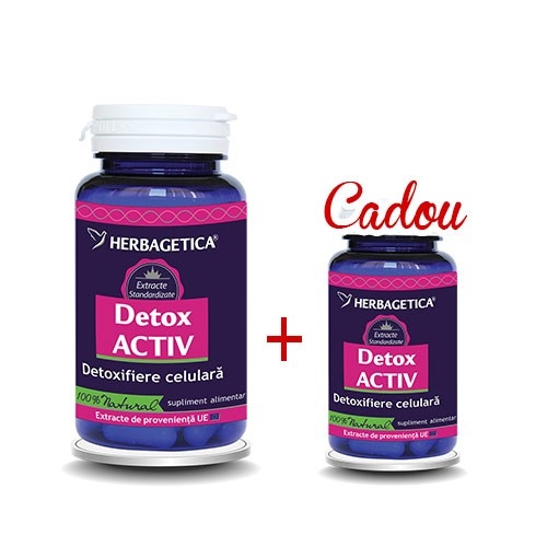 Pachet Detox activ 60+30cps - HERBAGETICA