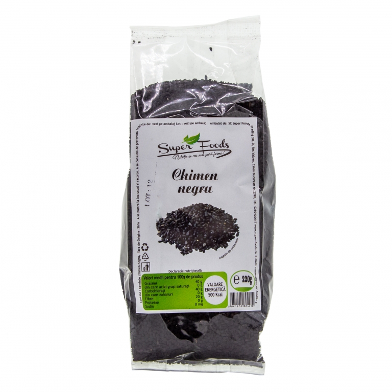 Condiment chimen negru [negrilica] seminte 220g - SUPERFOODS