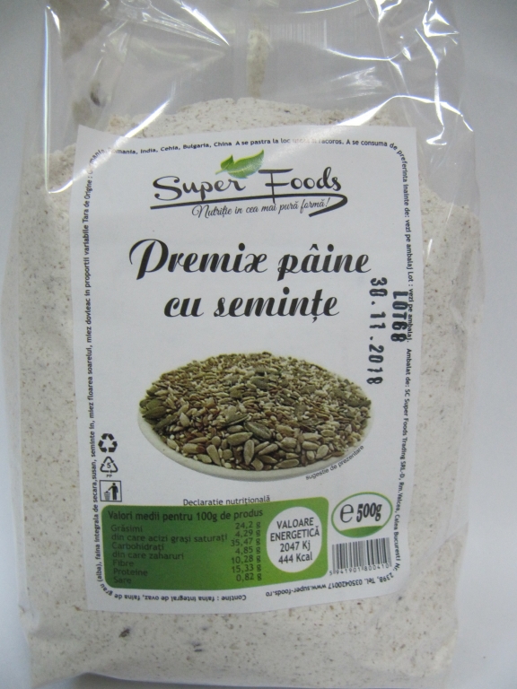 Premix paine seminte 500g - SUPERFOODS