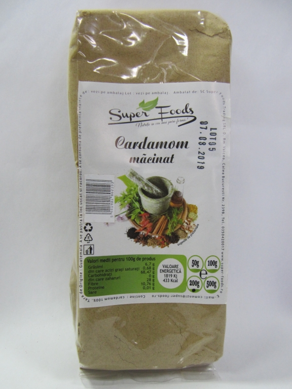 Condiment cardamom macinat 200g - SUPERFOODS