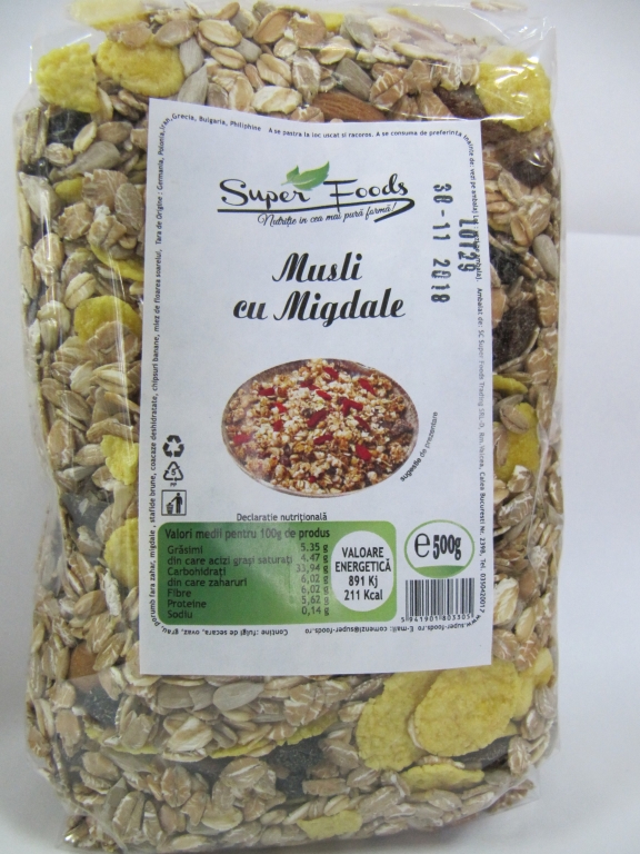 Musli migdale 500g - SUPERFOODS