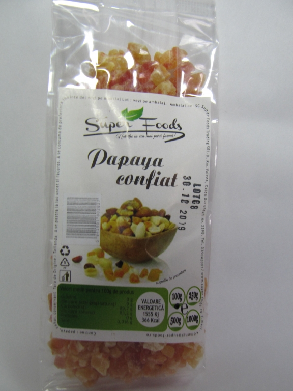 Papaya confiat 100g - SUPERFOODS