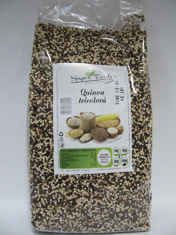 Quinoa tricolor boabe 1kg - SUPERFOODS