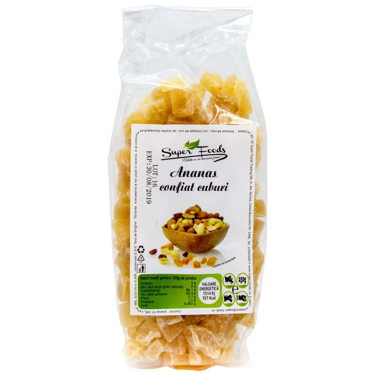 Ananas confiat 250g - SUPERFOODS