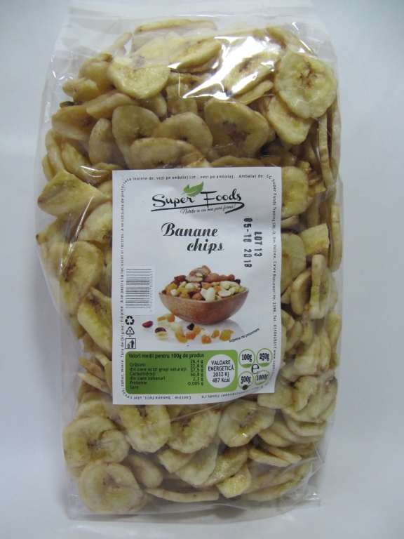 Banane uscate rondele 500g - SUPERFOODS