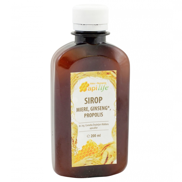 Sirop miere ginseng propolis 200ml - APILIFE