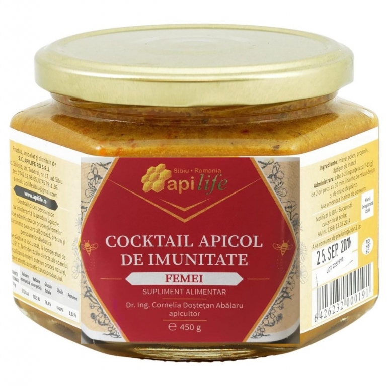 Cocktail apicol pt imunitate femei 450g - APILIFE