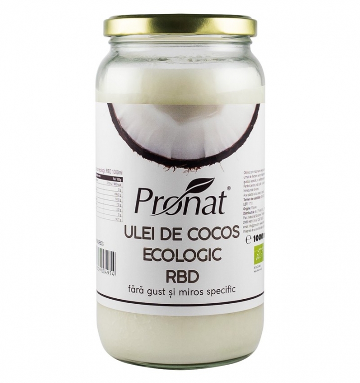 Ulei cocos RBD dezodorizat eco 1L - PRONAT