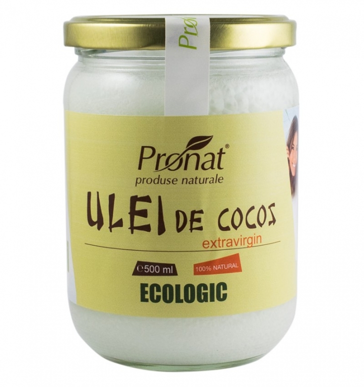 Ulei cocos extravirgin ecologic 500ml - PRONAT