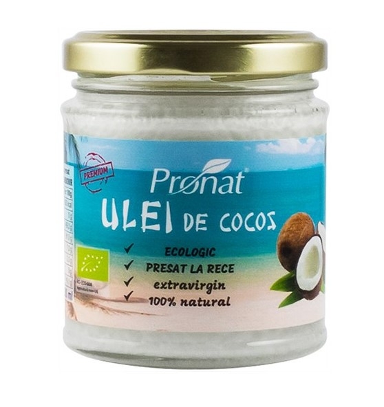 Ulei cocos extravirgin ecologic 200ml - PRONAT