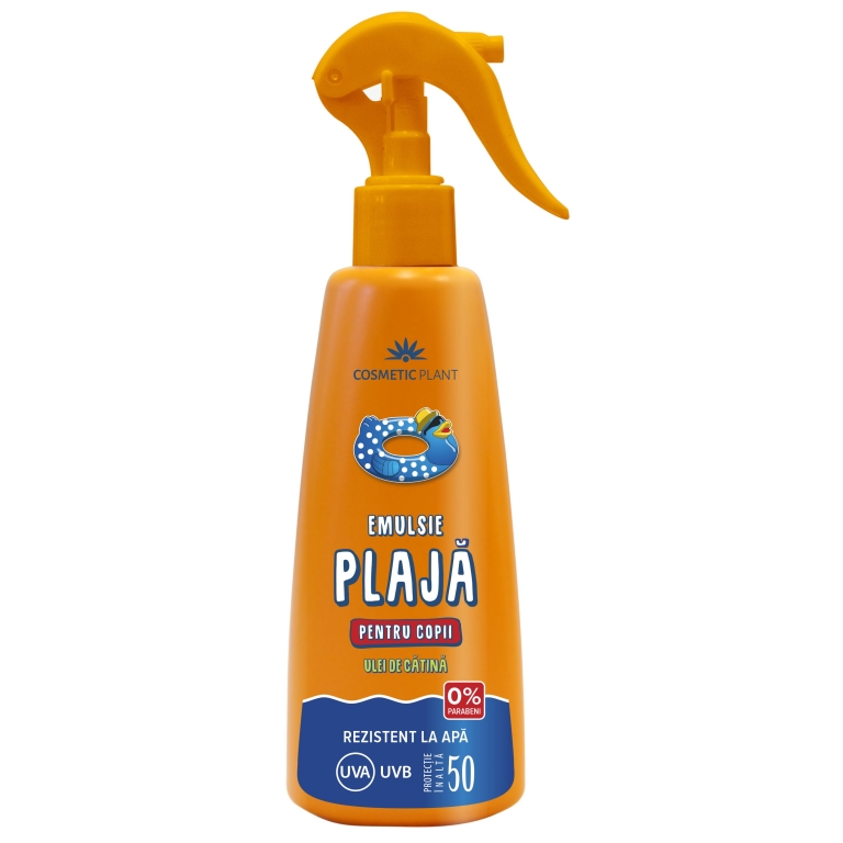 Emulsie plaja copii spf50 ulei catina 200ml - COSMETIC PLANT