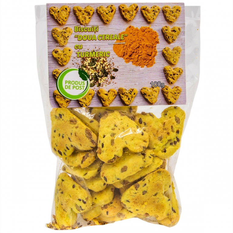 Biscuiti turmeric seminte 100g - GREEN SENSE