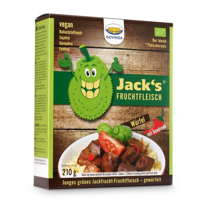 Jackfruit cuburi condimentate 210g - GOVINDA