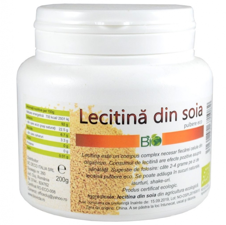 Pulbere lecitina soia eco 200g - DECO ITALIA