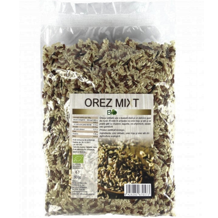 Orez amestec [salbatic/rosu/bob lung alb] eco 500g - DECO ITALIA