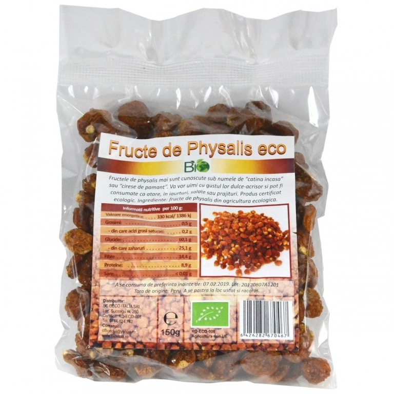 Physalis fructe uscate eco 150g - DECO ITALIA