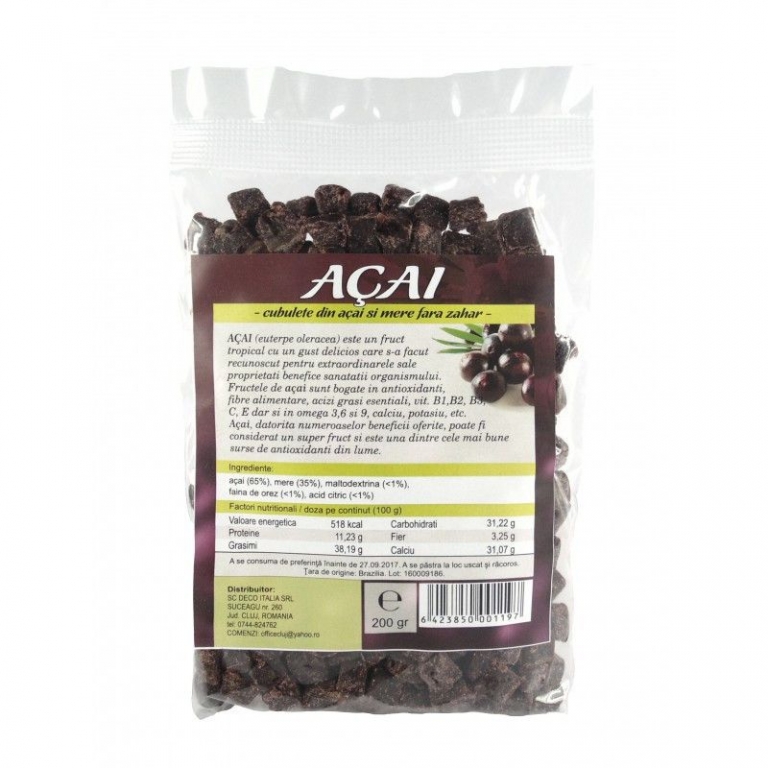 Acai mar cuburi uscate 200g - DECO ITALIA