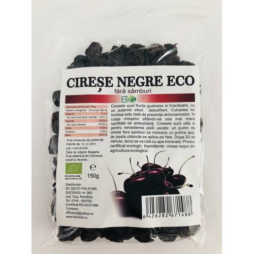 Cirese negre uscate fara samburi 200g - DECO ITALIA