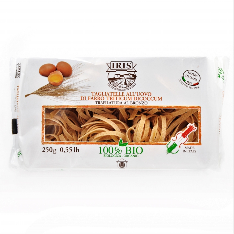 Paste tagliatelle cuib spelta cu ou eco 250g - IRIS BIO