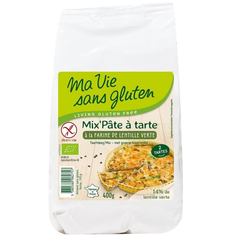 Premix tarta orez linte verde fara gluten eco 400g - MA VIE SANS GLUTEN