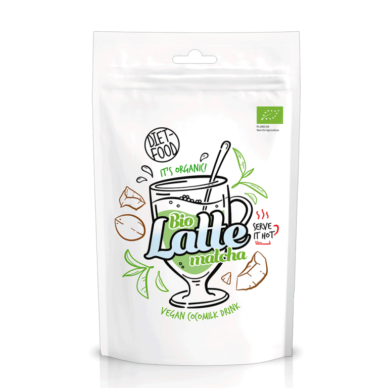 Lapte vegan instant matcha bio 200g - DIET FOOD