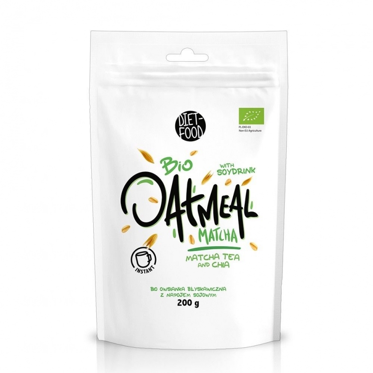 Porridge instant ovaz matcha bio 200g - DIET FOOD