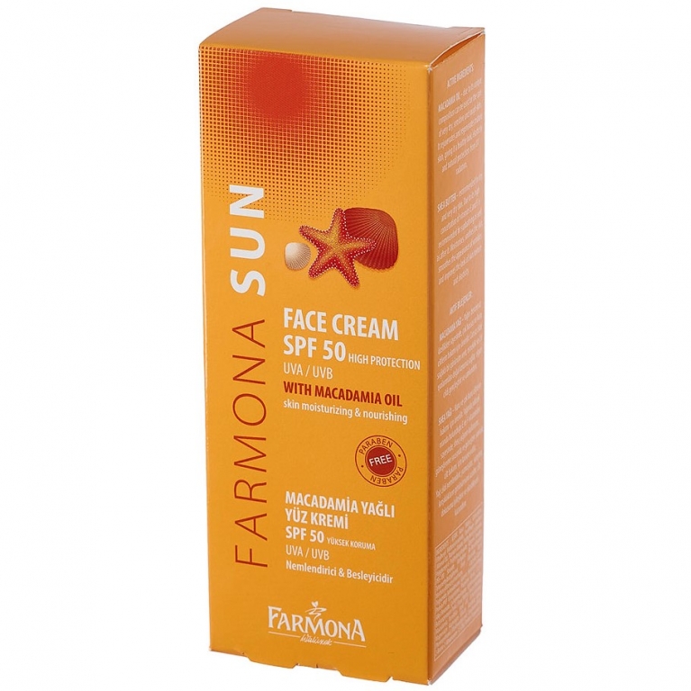 Crema fata ulei macadamia spf50 Sun 50ml - FARMONA