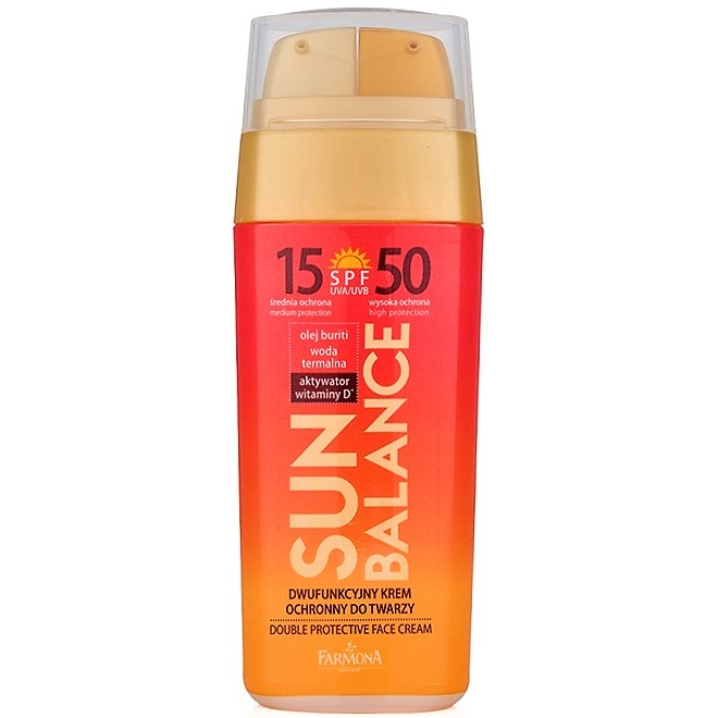 Crema fata protectoare bifunctionala spf15 spf50 Sun Balance 2x15ml - FARMONA