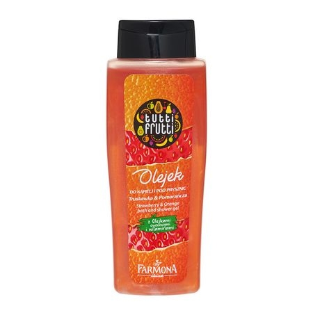 Gel dus portocale capsuni Tutti Frutti 100ml - FARMONA