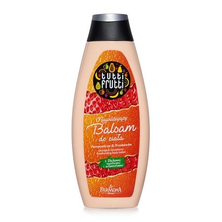 Lotiune corp revigoranta portocale capsuni Tutti Frutti 425ml - FARMONA