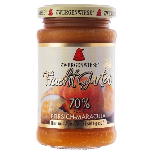 Gem piersici maracuja 70%fruct fara zahar eco 225g - ZWERGENWIESE