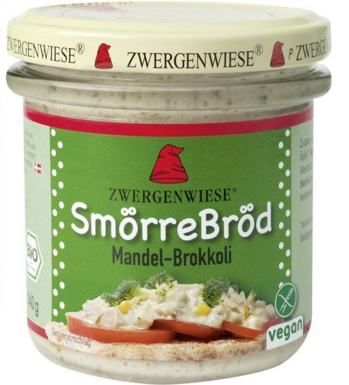 Spread migdale brocoli fara gluten eco 140g - ZWERGENWIESE