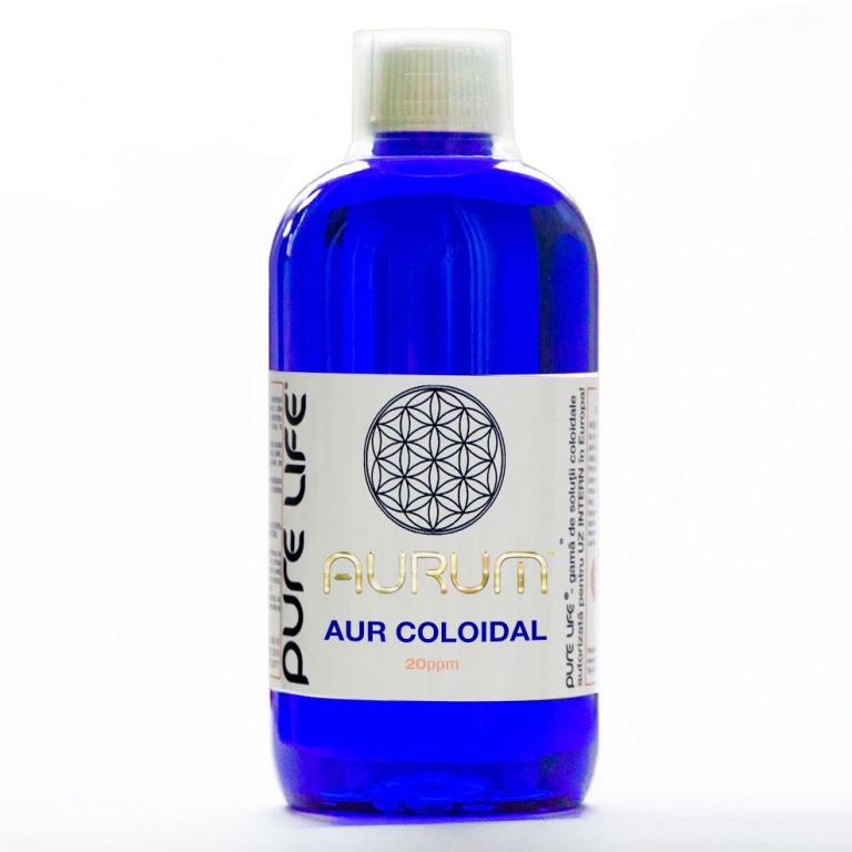 Aur coloidal 20ppm Aurum 480ml - PURE LIFE