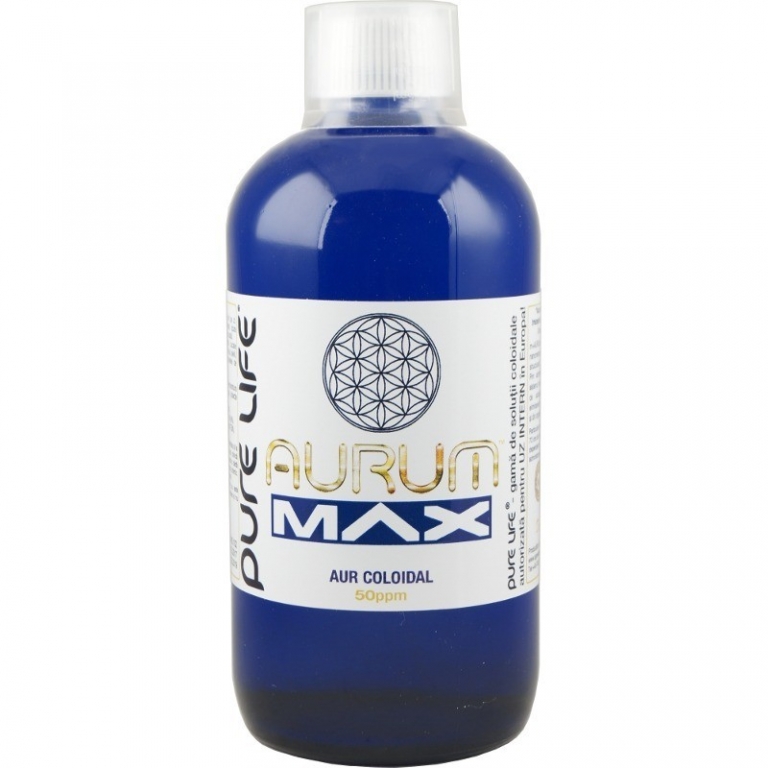 Aur coloidal 50ppm Aurum Max 480ml - PURE LIFE